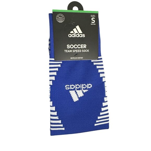 adidas Other - Adidas Youth Boy's S Blue White Team Speed Cushioned Soccer Socks Over The Calf